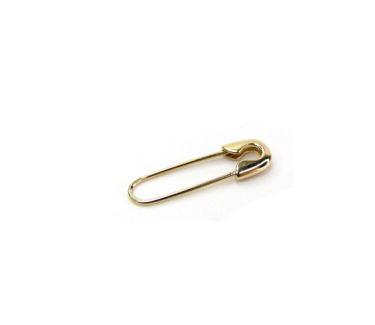 14K Safety Pin Earring
