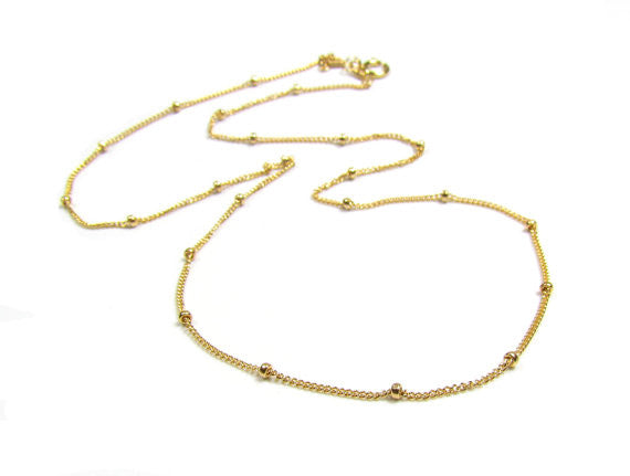 Beaded Layering Chain Necklace