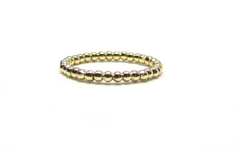 Polished Beaded Band Ring