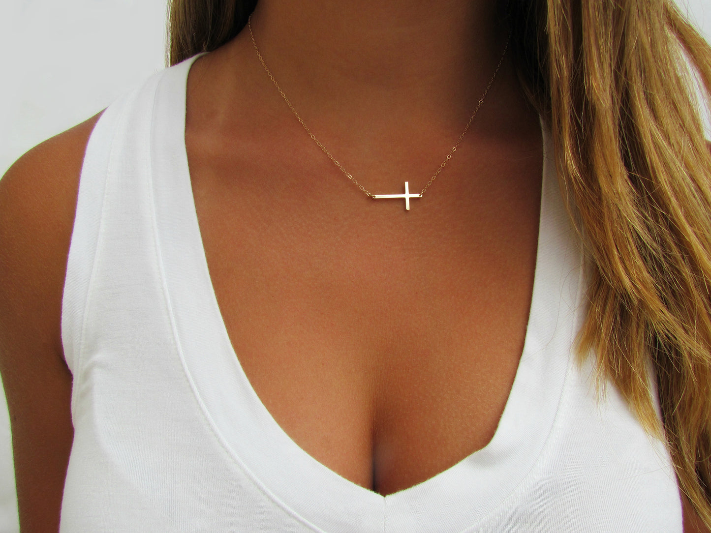 Sideways Cross Necklace - Kelly Ripa