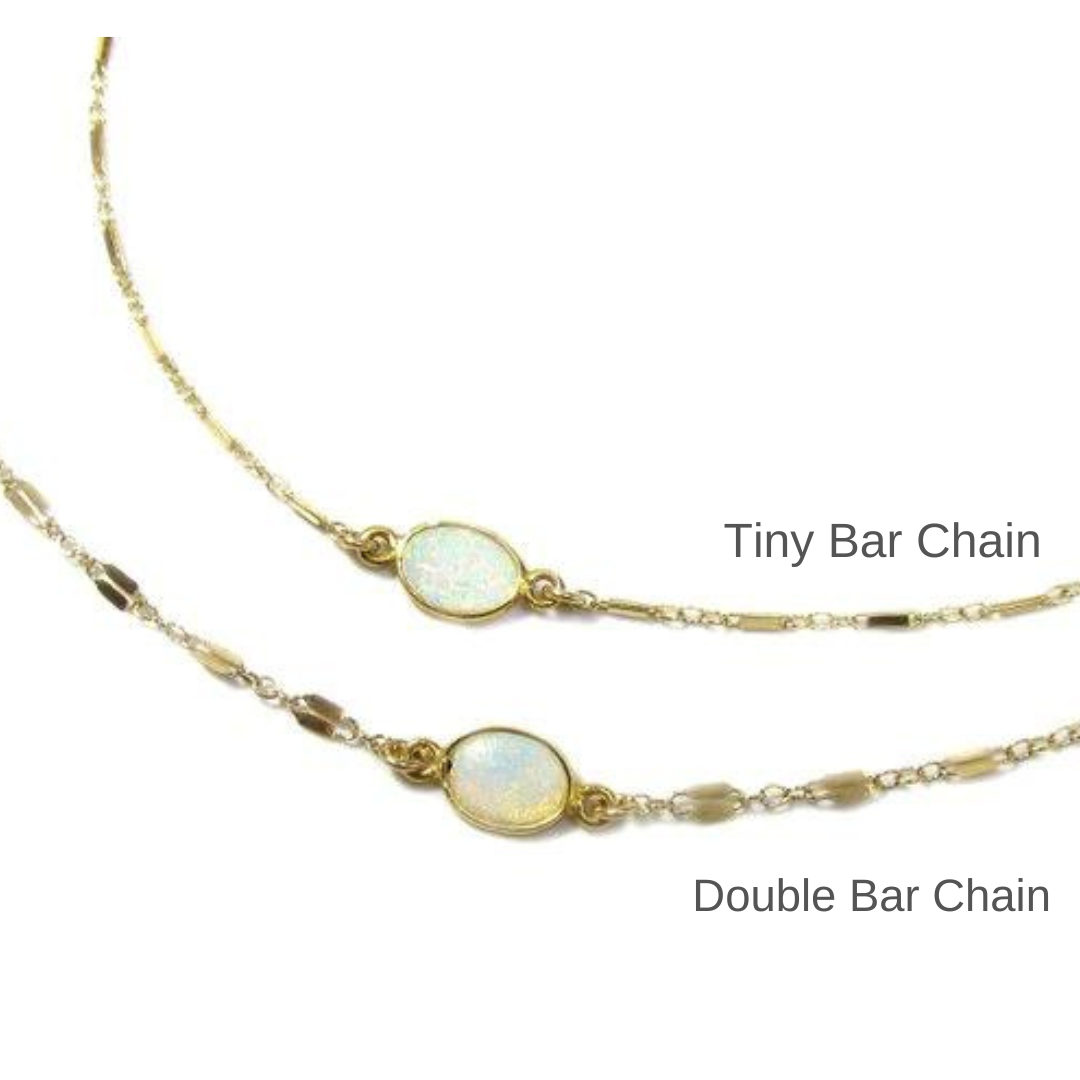 Simulated Opal Choker Necklace