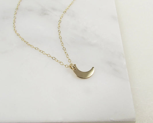 Tiny Moon Necklace