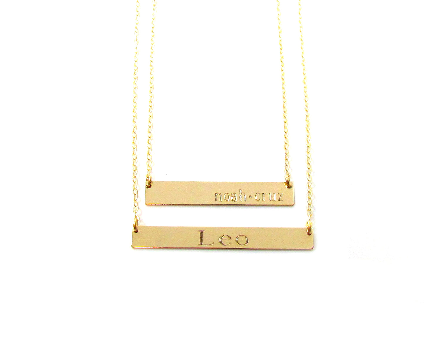 14K Personalized Bar Necklace