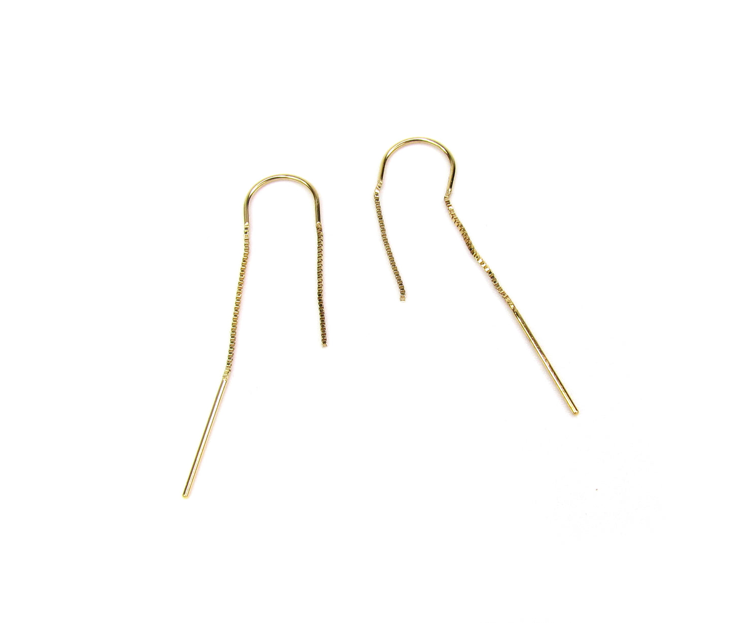 14K Out of The Box Chain Threader Earrings