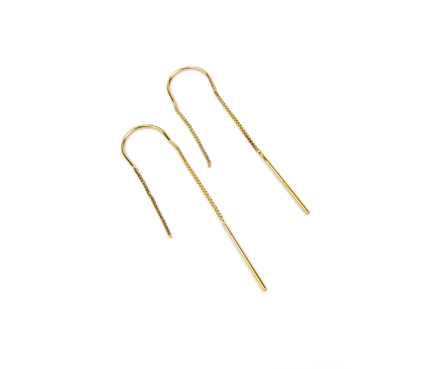 14K Out of The Box Chain Threader Earrings