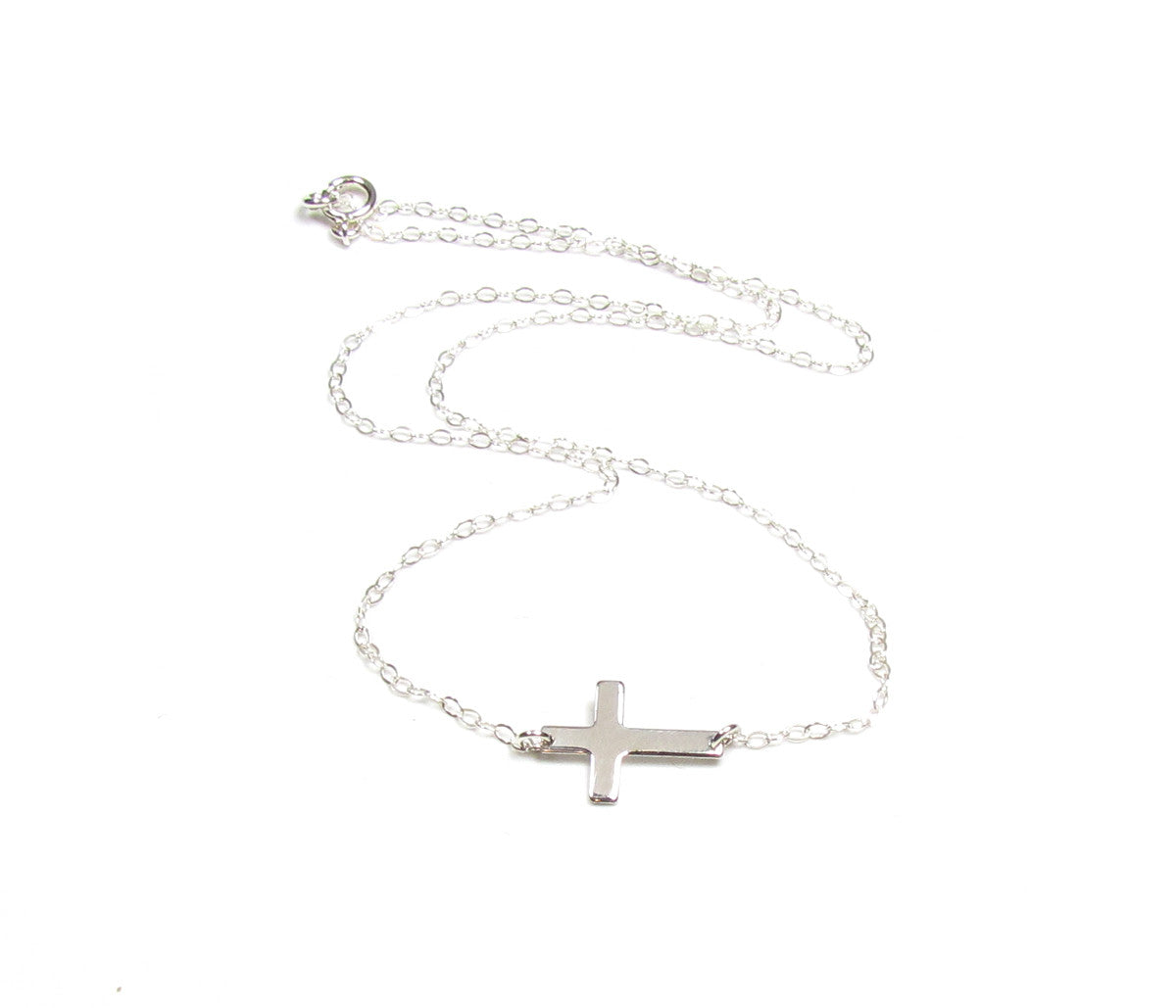 Sideways Cross Necklace