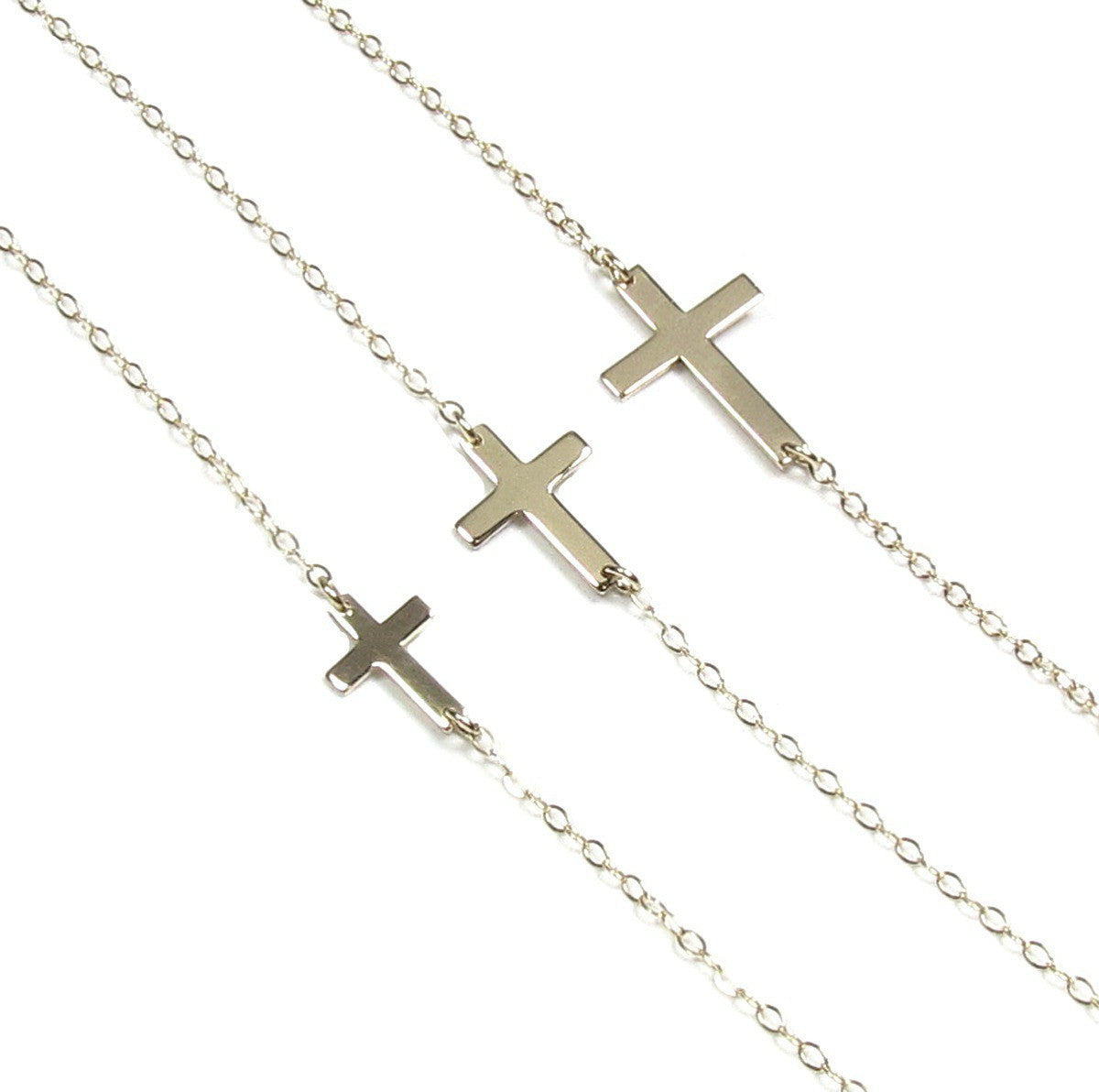 Sideways Cross Necklace – Gems In Vogue