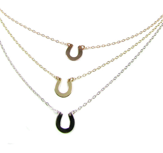 14K Small Horseshoe Necklace