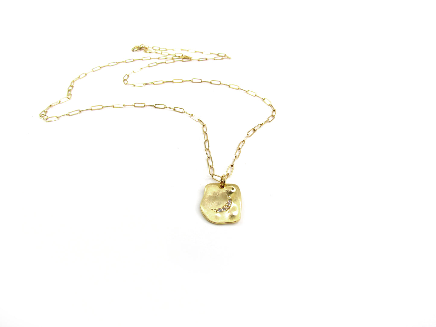 To the Moon CZ Pendant Necklace
