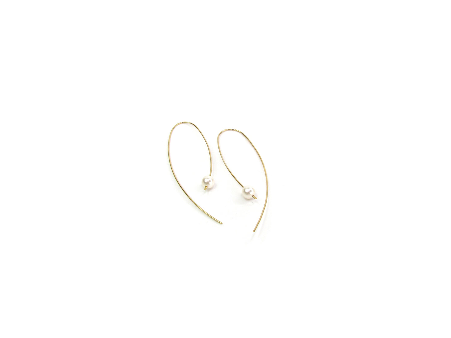 Pearl Arc Threader Earrings