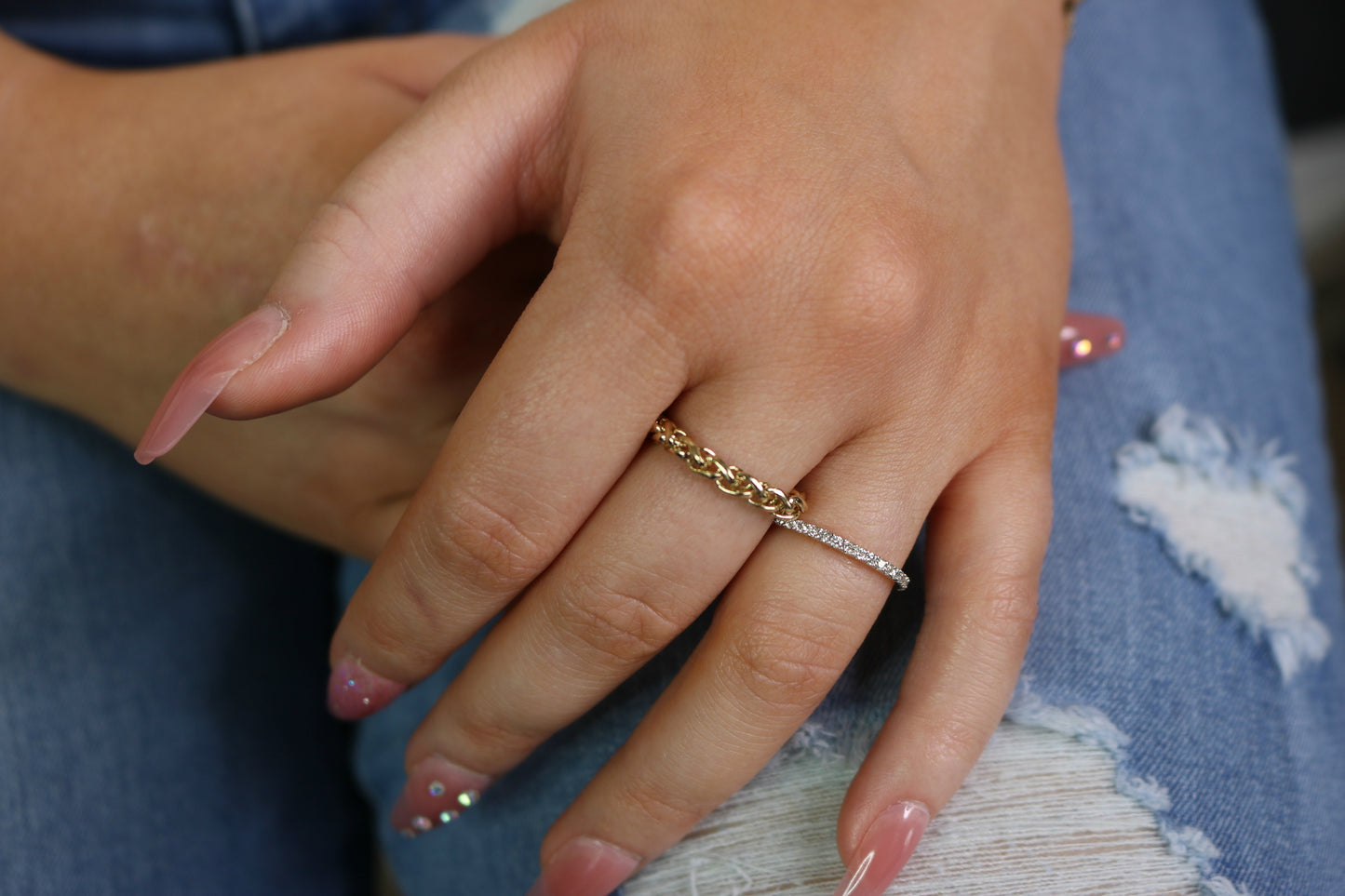 Chunky Woven Chain Ring- UNISEX