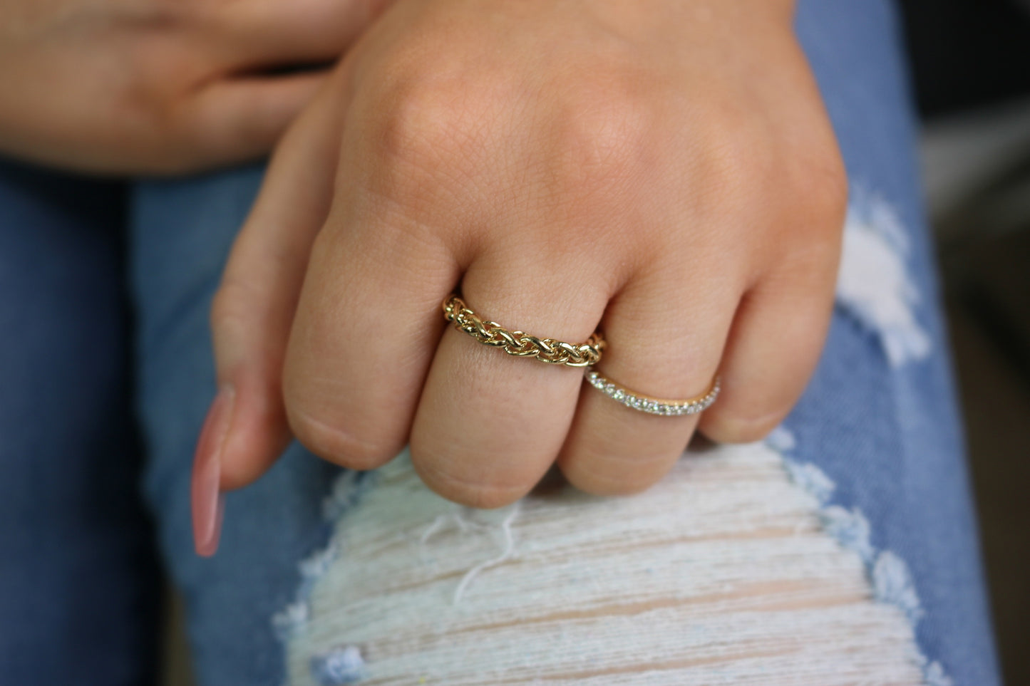 Chunky Woven Chain Ring- UNISEX