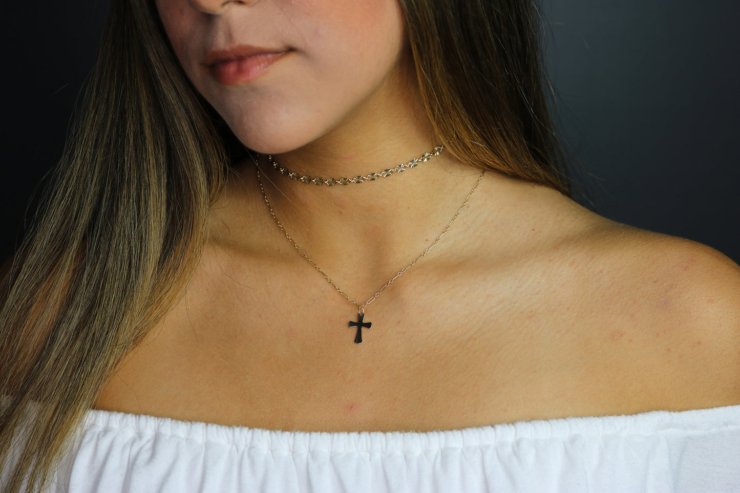 Sunburst Chain Choker Necklace