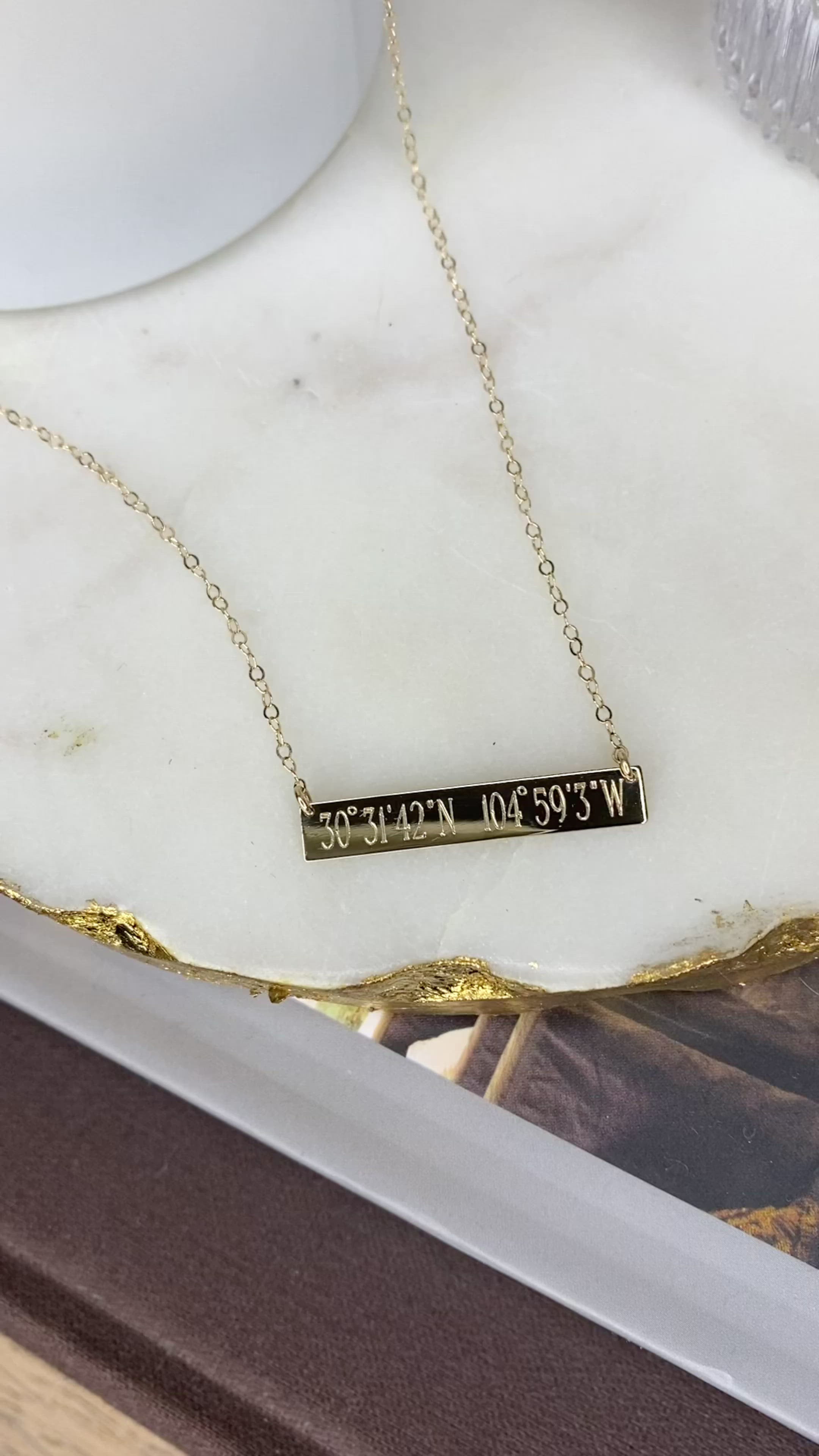 Personalized Coordinates Necklace - Gracefully Made