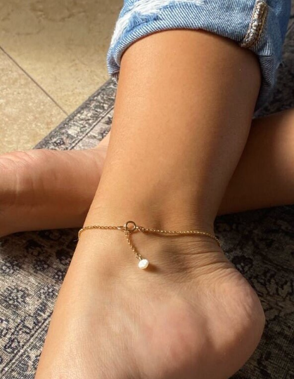 Dangling Pearl Anklet