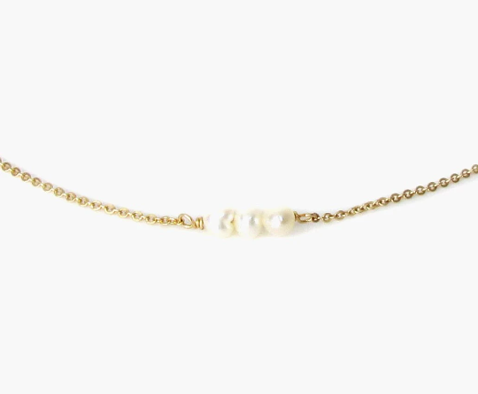 Triple Pearl Anklet