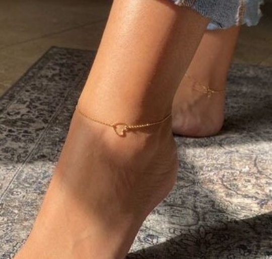 Twisted Heart Anklet