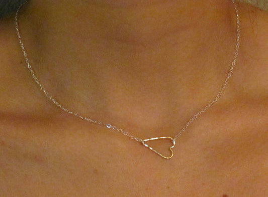 Sideways Heart Necklace