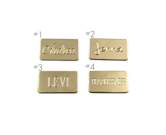 Small Rectangle Engraved Name Plate Necklace