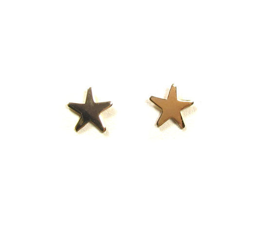 14K Star Stud Earrings