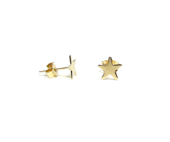 14K Star Stud Earrings