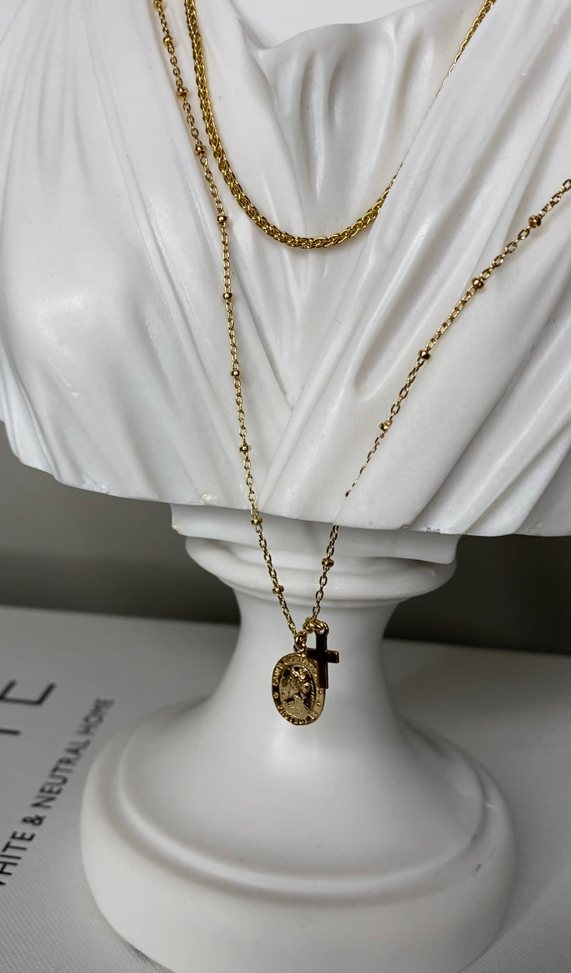 St Christopher Charm Necklace