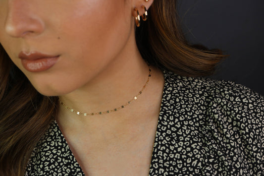 14K Lace Choker Necklace