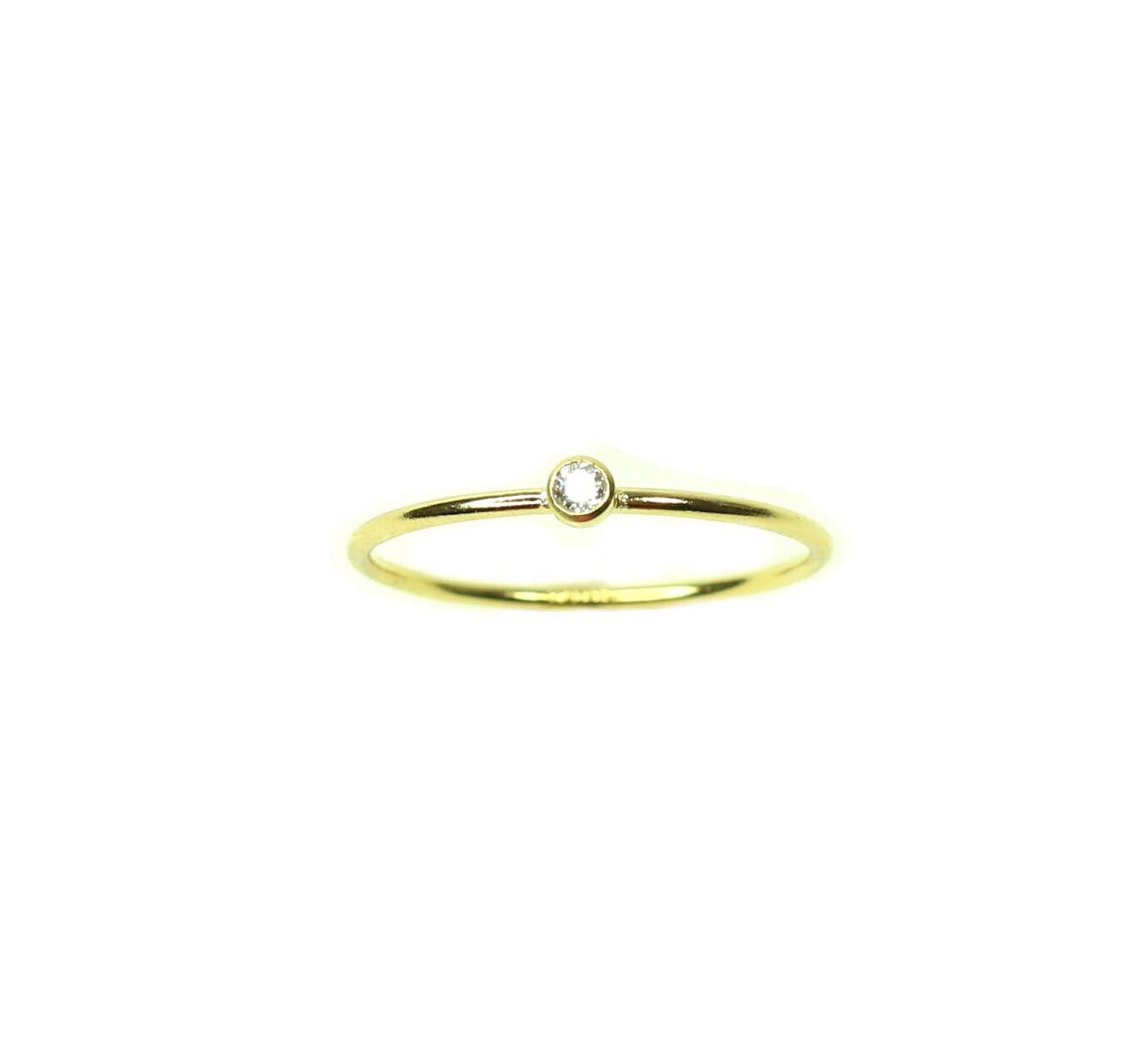 CZ Band Stack Ring, Gold Filled
