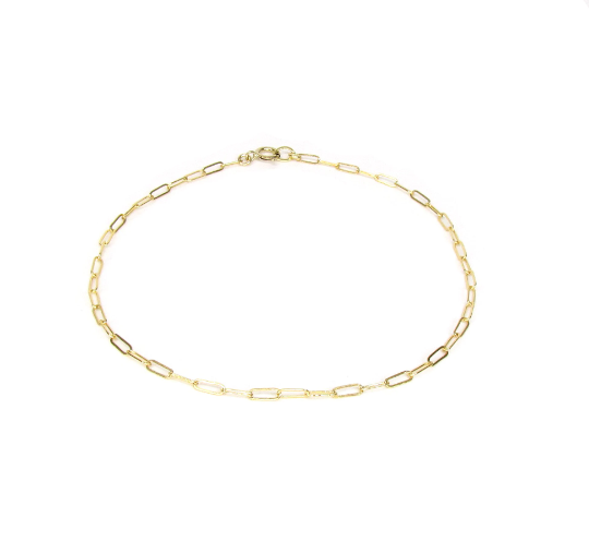 Dainty Paperclip Chain Anklet