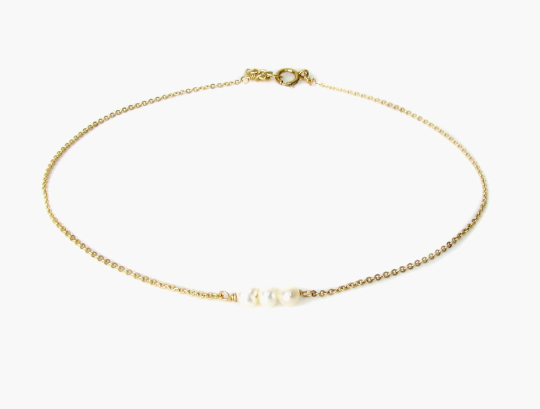 Triple Pearl Anklet