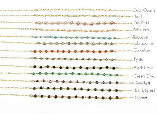 Set of 3 Gemstone Layering Necklace Set